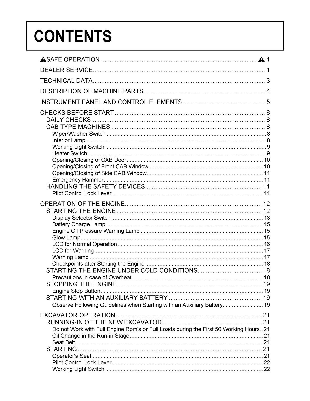 KUBOTA U27-4 EXCAVATOR OPERATORS MANUAL – STEEL SPIRAL BOUND – RUGGED COVERS