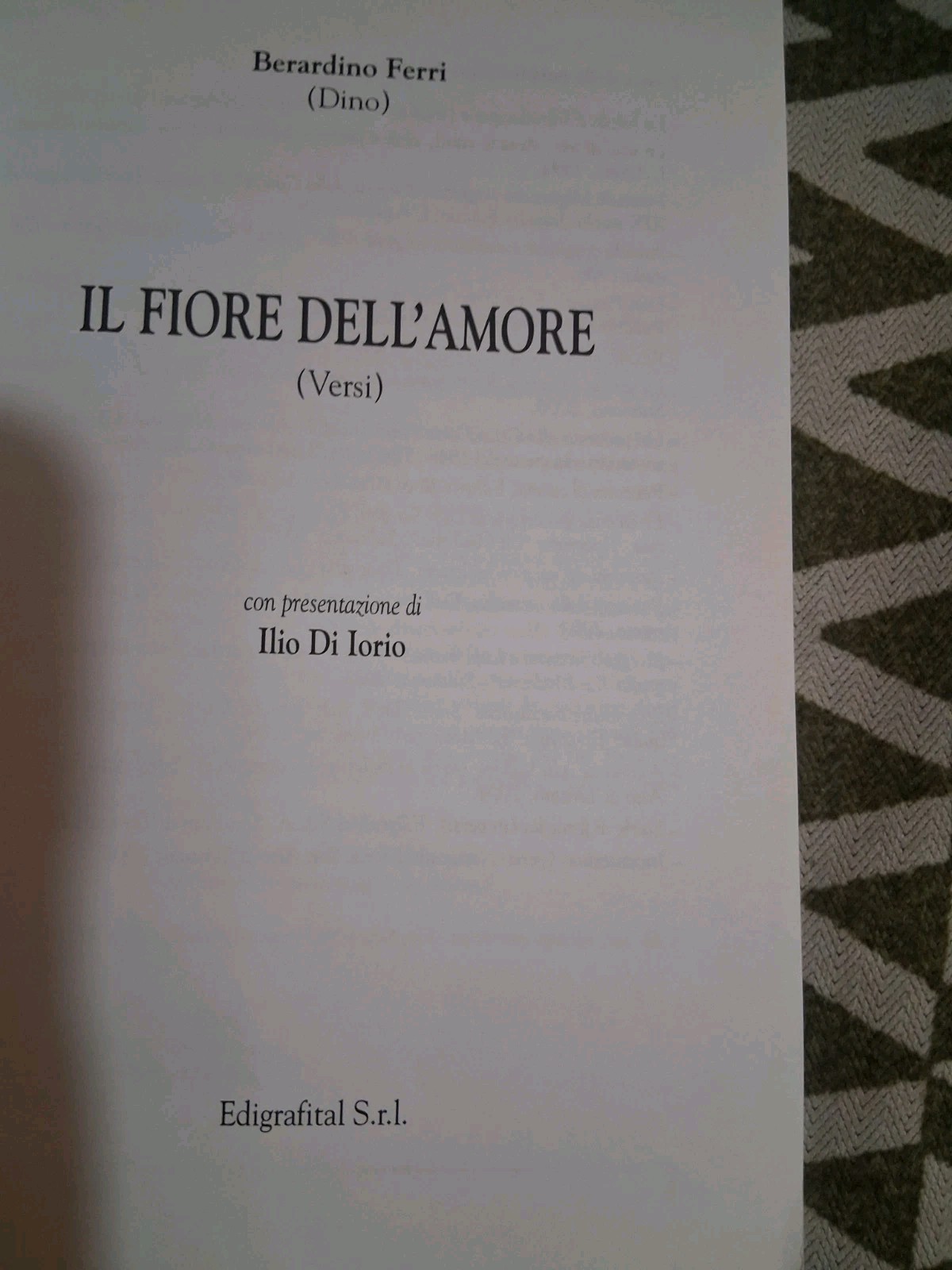 Lot Of 5 Italian Language Paperbacks Berardino Ferri Poem Books