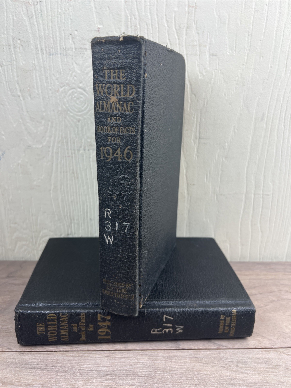 The World Almanac and Book of Facts 1946 & 1974 Vintage Hardcover Set