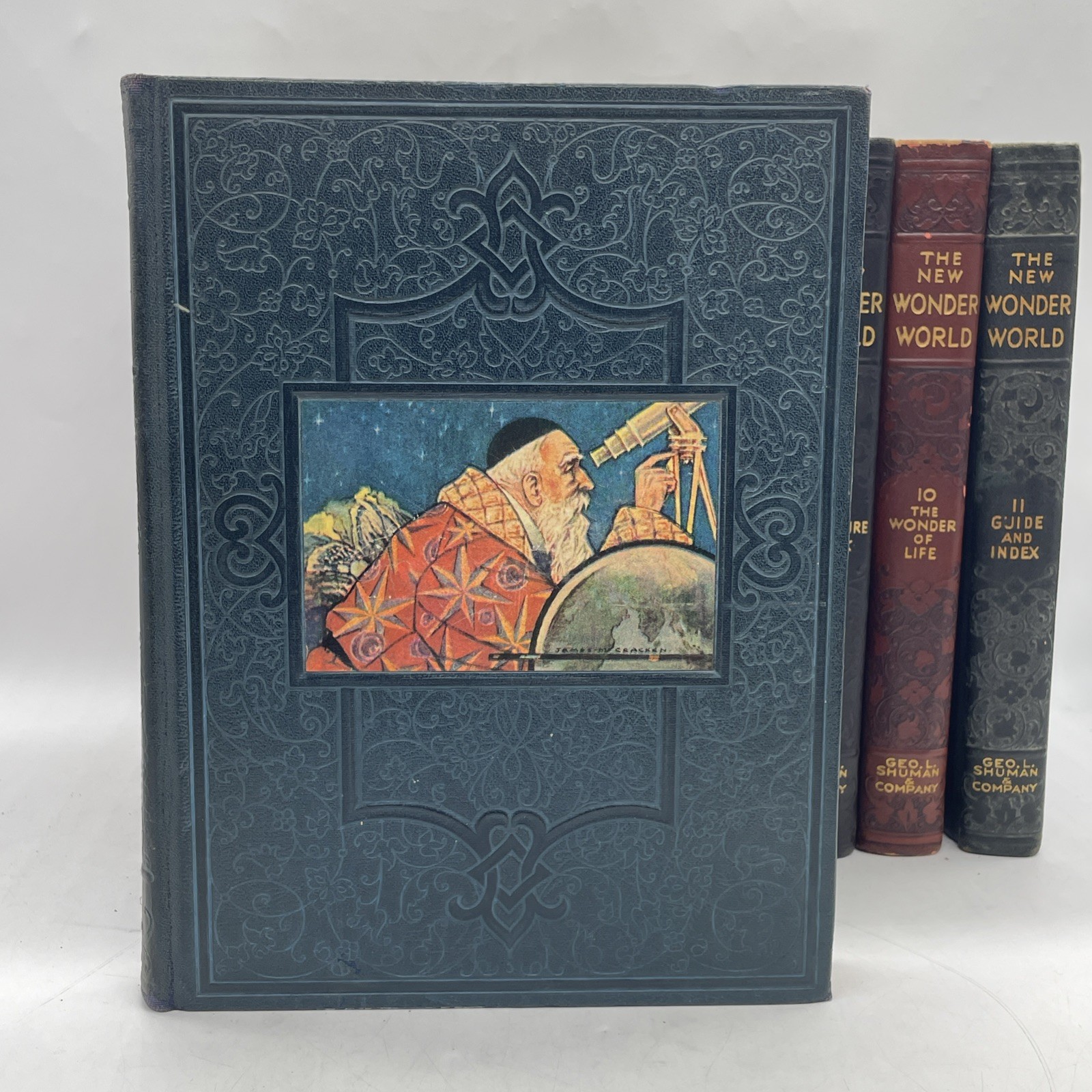 The New Wonder World Vol. 1-8 10&11 Set Geo. L. Shuman & Company Books