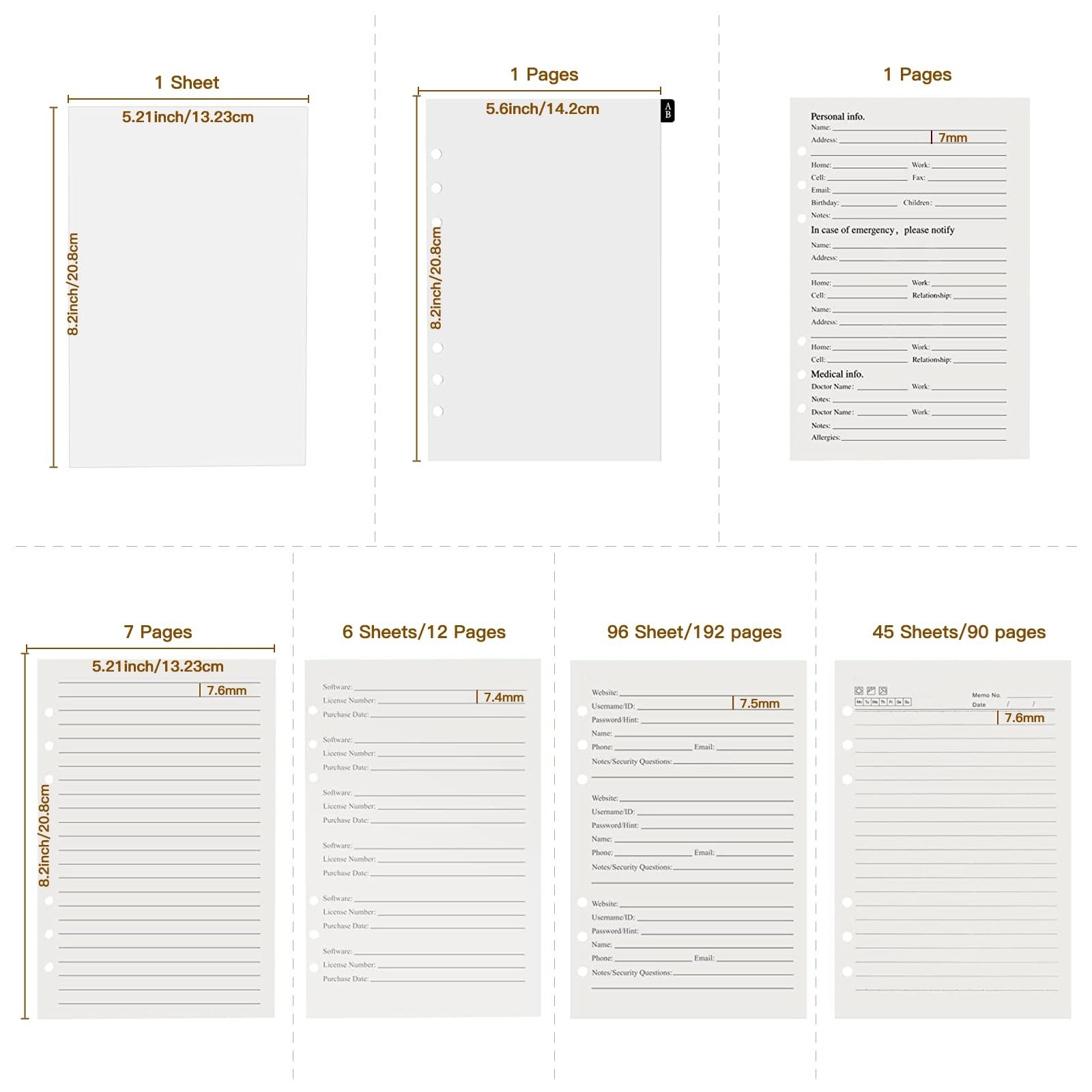 Password Organizer Book with Lock & Alphabetical Tabs, 302 Pages, Refillable A5