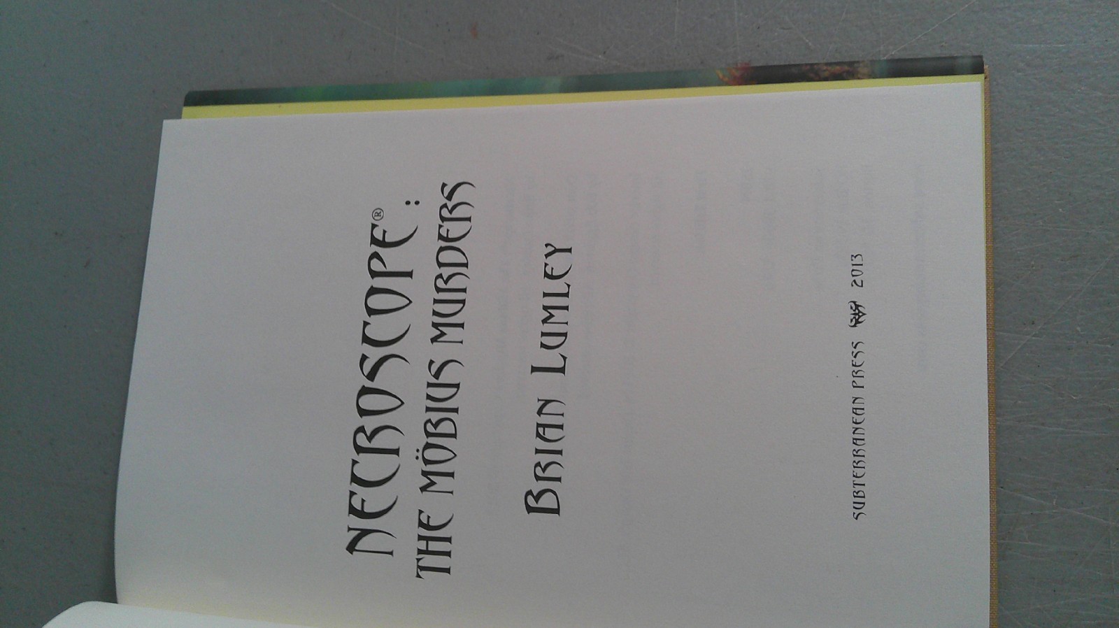 Brian Lumley’s Necroscope The Mobiuis Murders 2013 HC First Ed. Bob Eggleton OOP