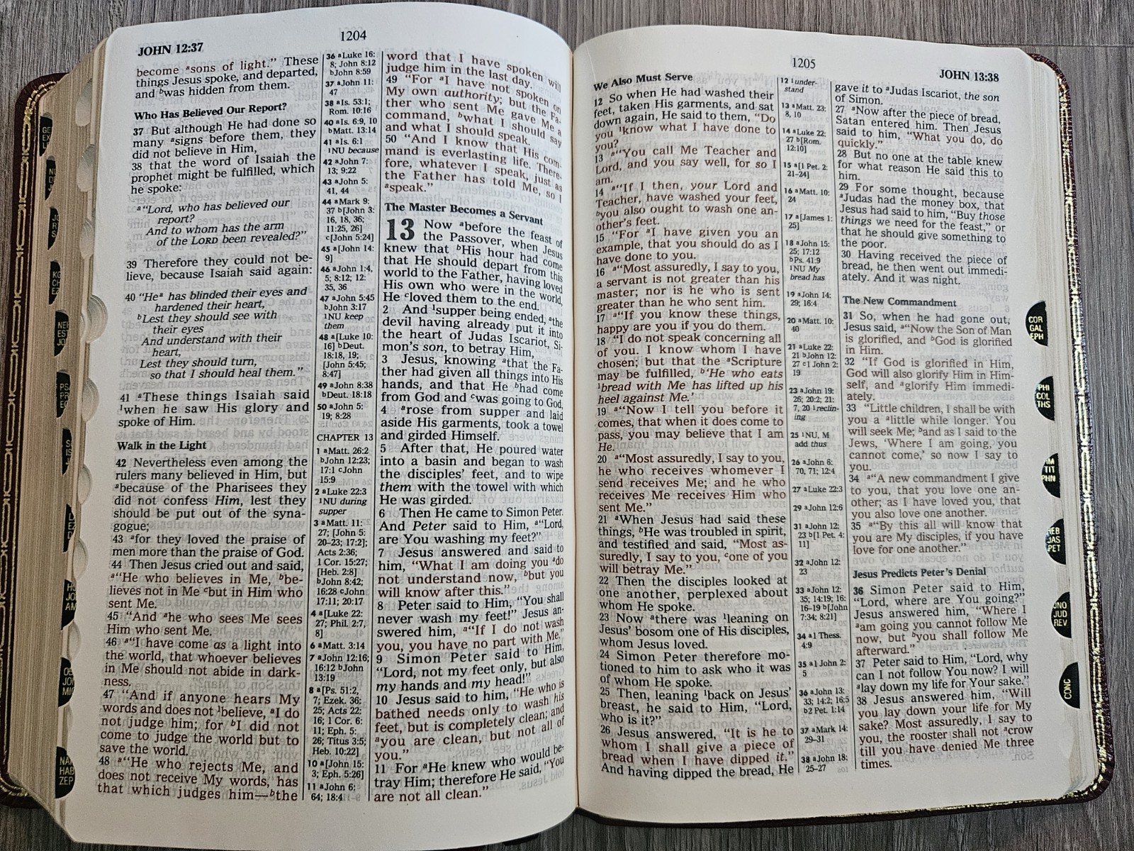 1983 Nelson NKJV Red Letter Bonded Leather Imperial Reference Bible Gilded 745BG
