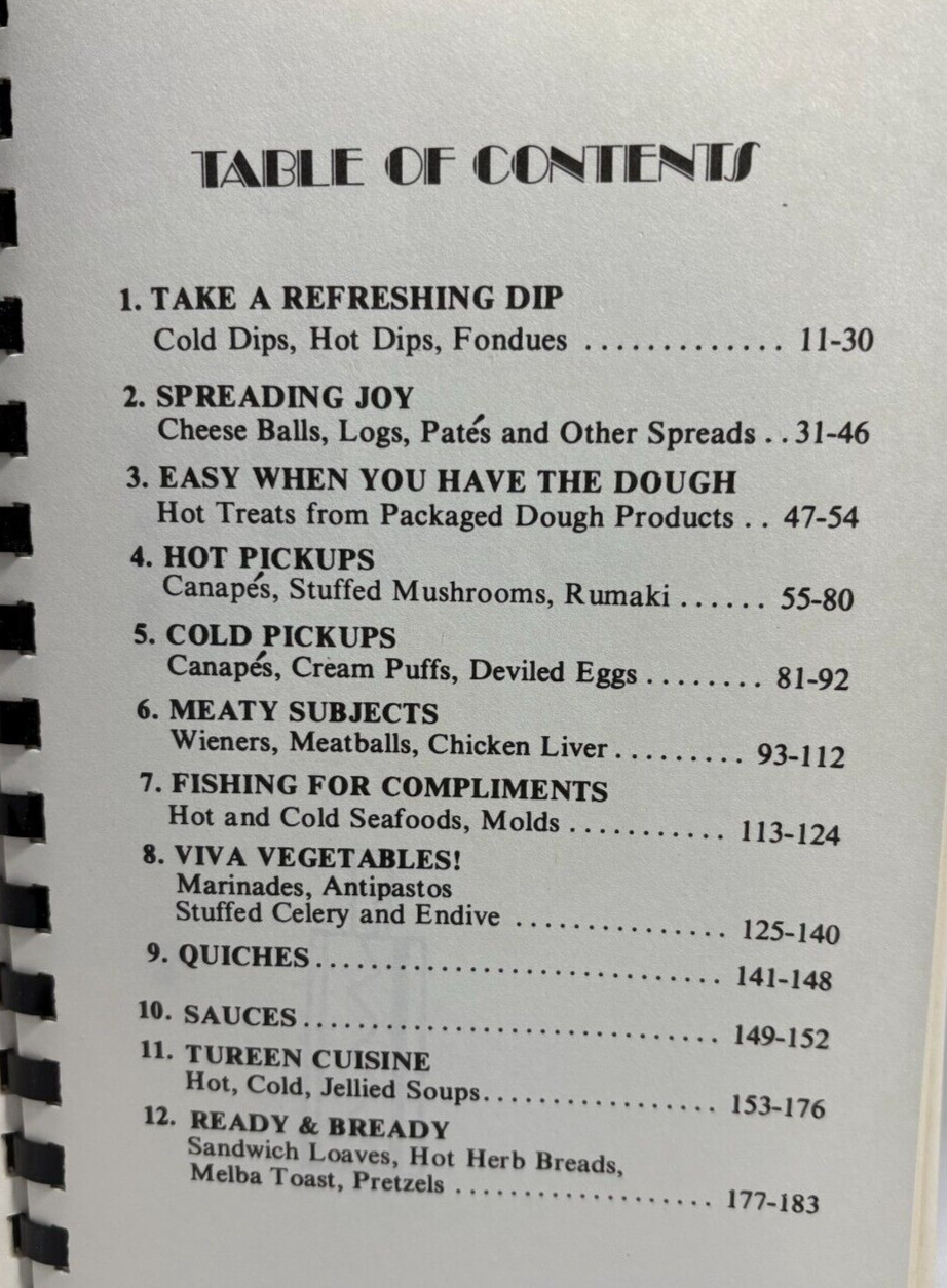 In the Beginning: A Collection on hors d’oeuvres, 1978 7th Printing