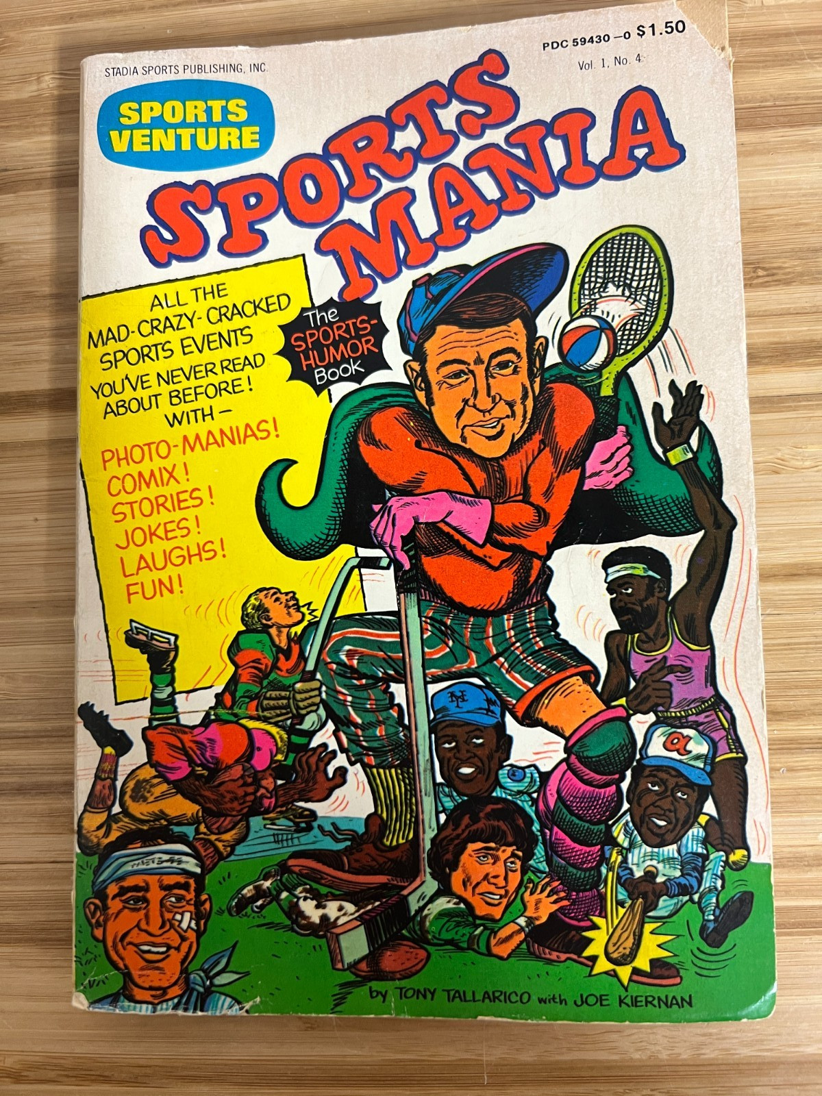 MAD ABOUT SPORTS ’75 Warner & Sports Mania by Tony Tallarico w/Joe Kiernan ’74