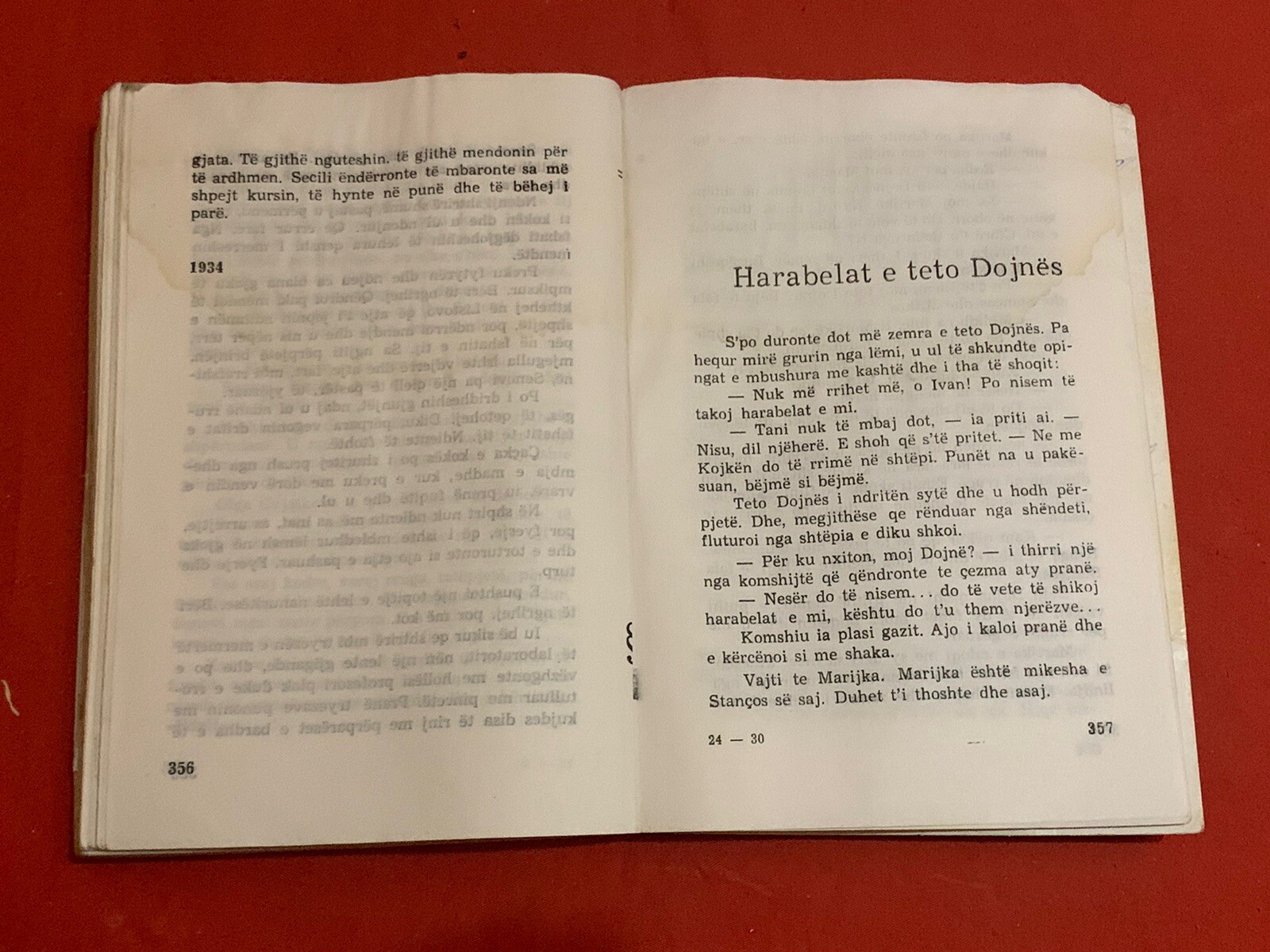 OLD ALBANIAN BOOK-TREGIME E NOVELA-ELIN PELIN-ALBANIAN LANGUAGE-366 pages