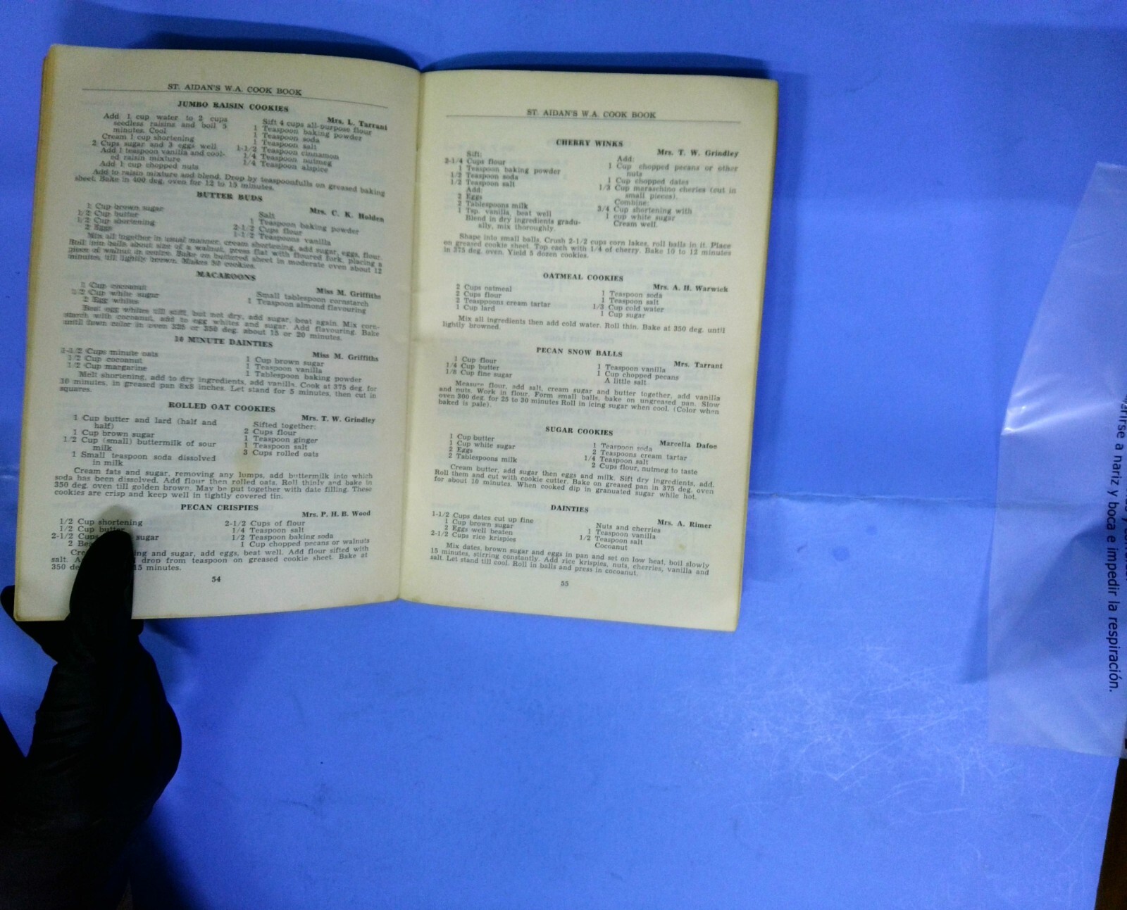 ST. Aidan’s Anglican Church winnipeg, Man. cookbook 1955- 72 pages