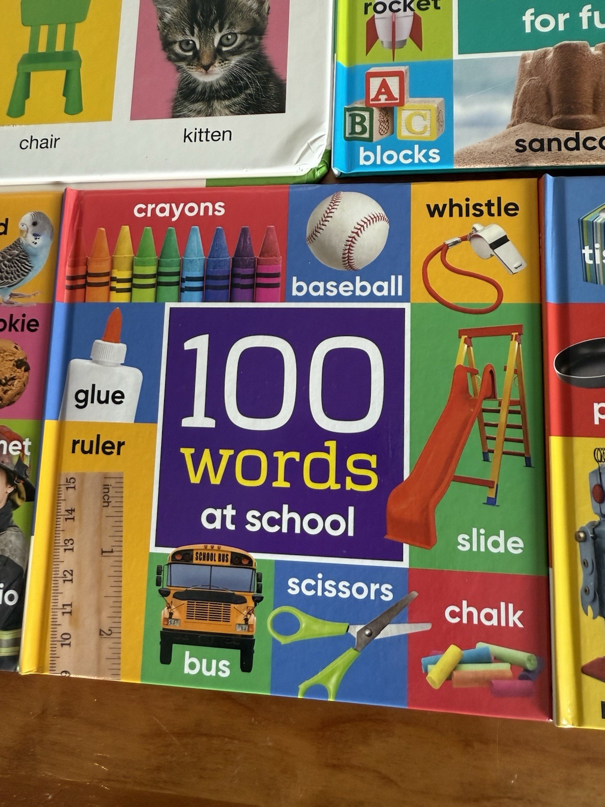 Priddy Books: Colors, ABCs, Numbers, Big Word Book & 4 x 100 word books – school