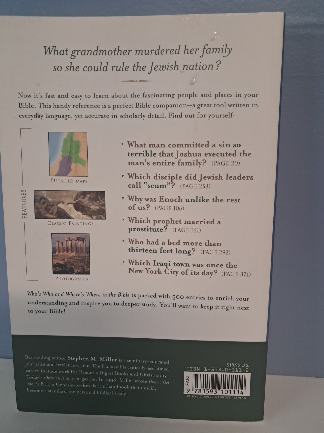 Who’s Who And Where’s Where In The Bible By Stephen M. Miller