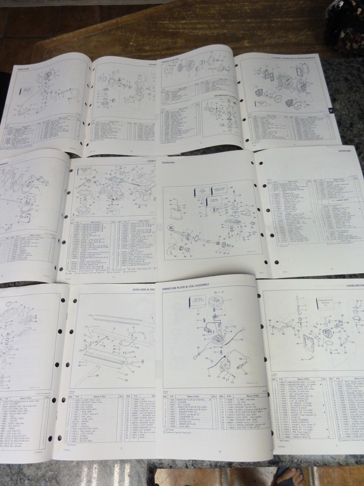 28 Evinrude Johnson Outboards Service Final Edition Parts Catalogs Lg Lot 1992