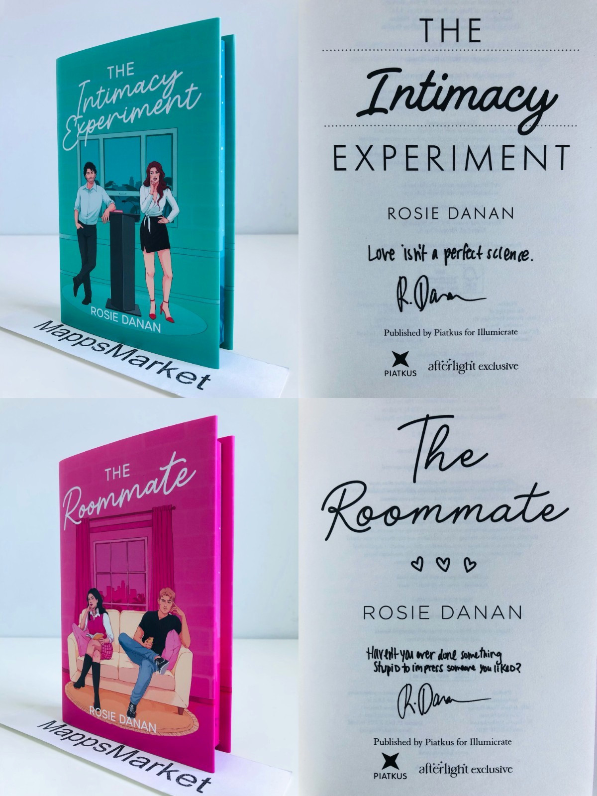 SIGNED The Roommate & The Intimacy Experiment Rosie Danan ILLUMICRATE AFTERLIGHT