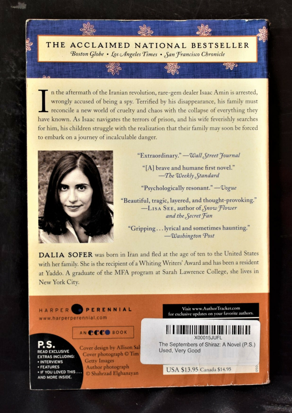 The Septembers of Shiraz; A Novel by Dalia Sofer Paperback – 350 pages