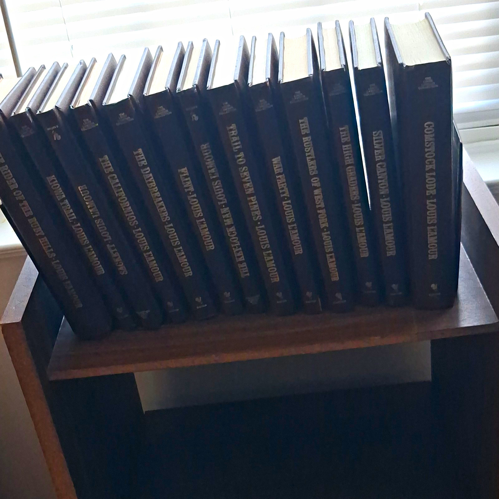 Louis L’Amour Collection Hardcover Western Fiction Novels Lot 13 And 2 Bookends