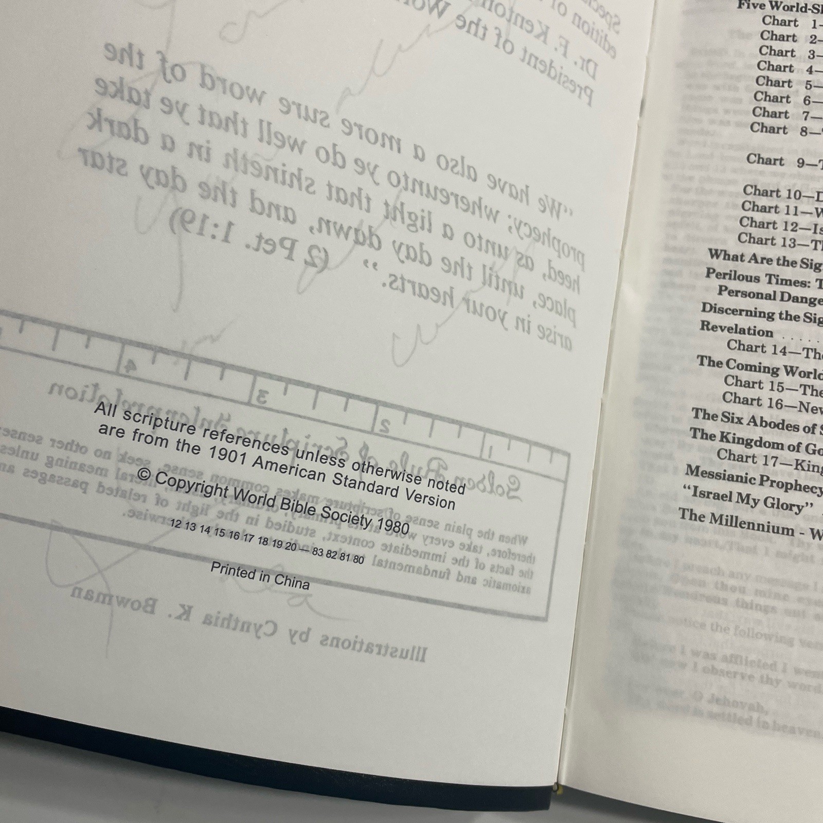 Original American Standard Doc Beshore Prophecy Study Bible ASV 1901 Cowhide