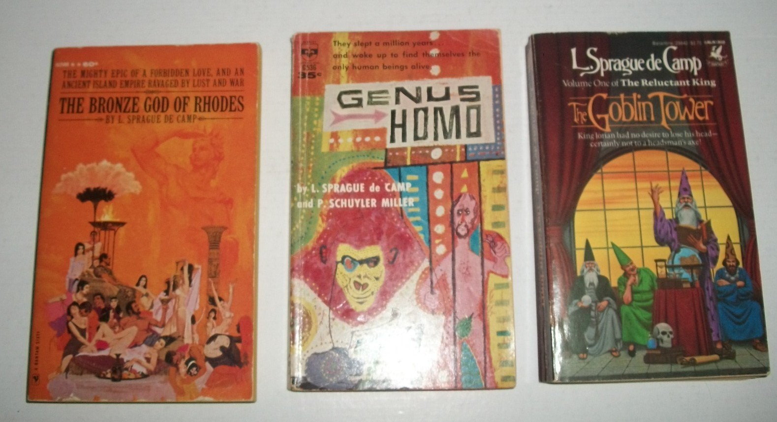 L Sprague De Camp Bronze God of Rhodes Genus Homo Goblin Tower 1st PB lot 3 VGGD