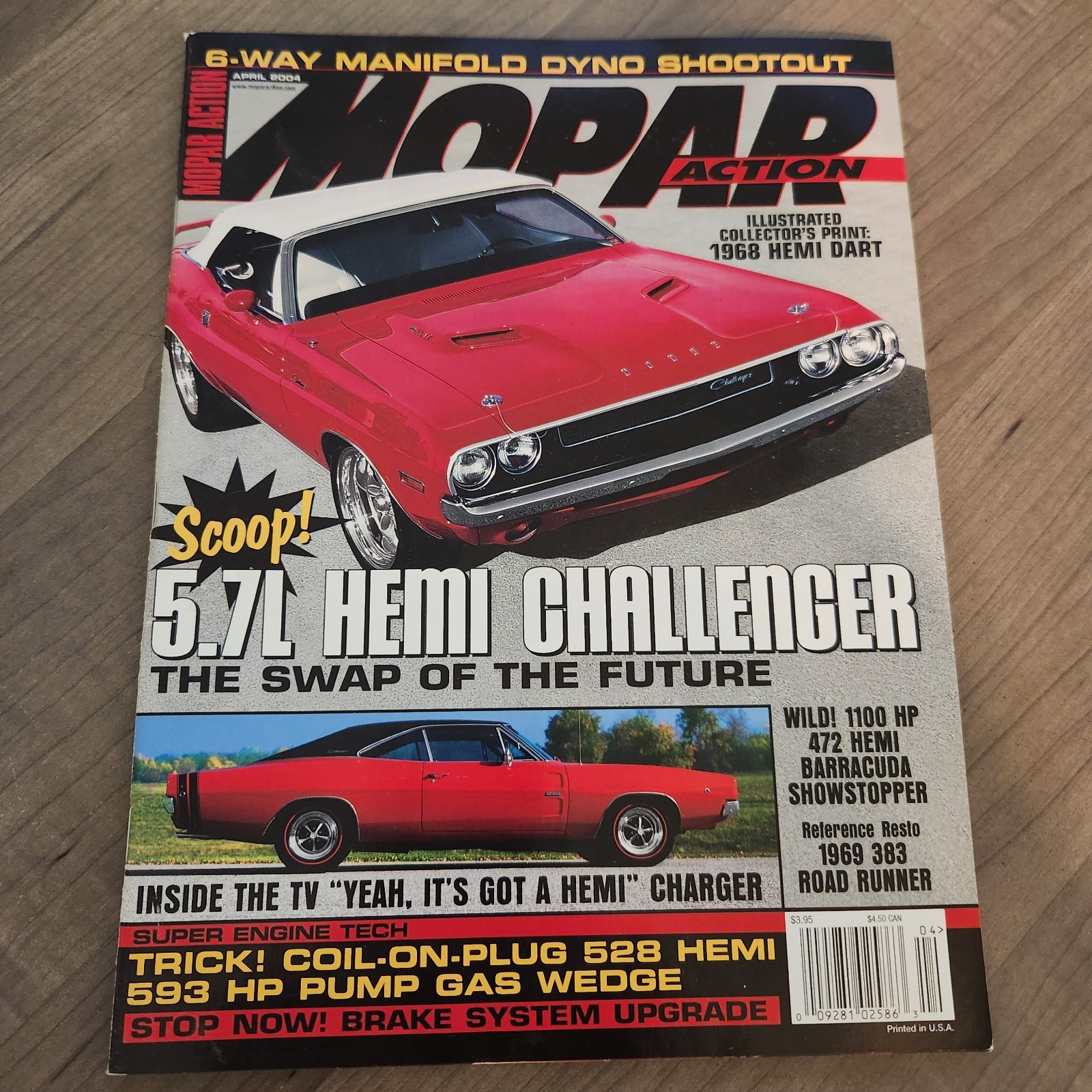 April 2004 Mopar Action Magazine 5.7L Hemi Challenger Swap of the Future