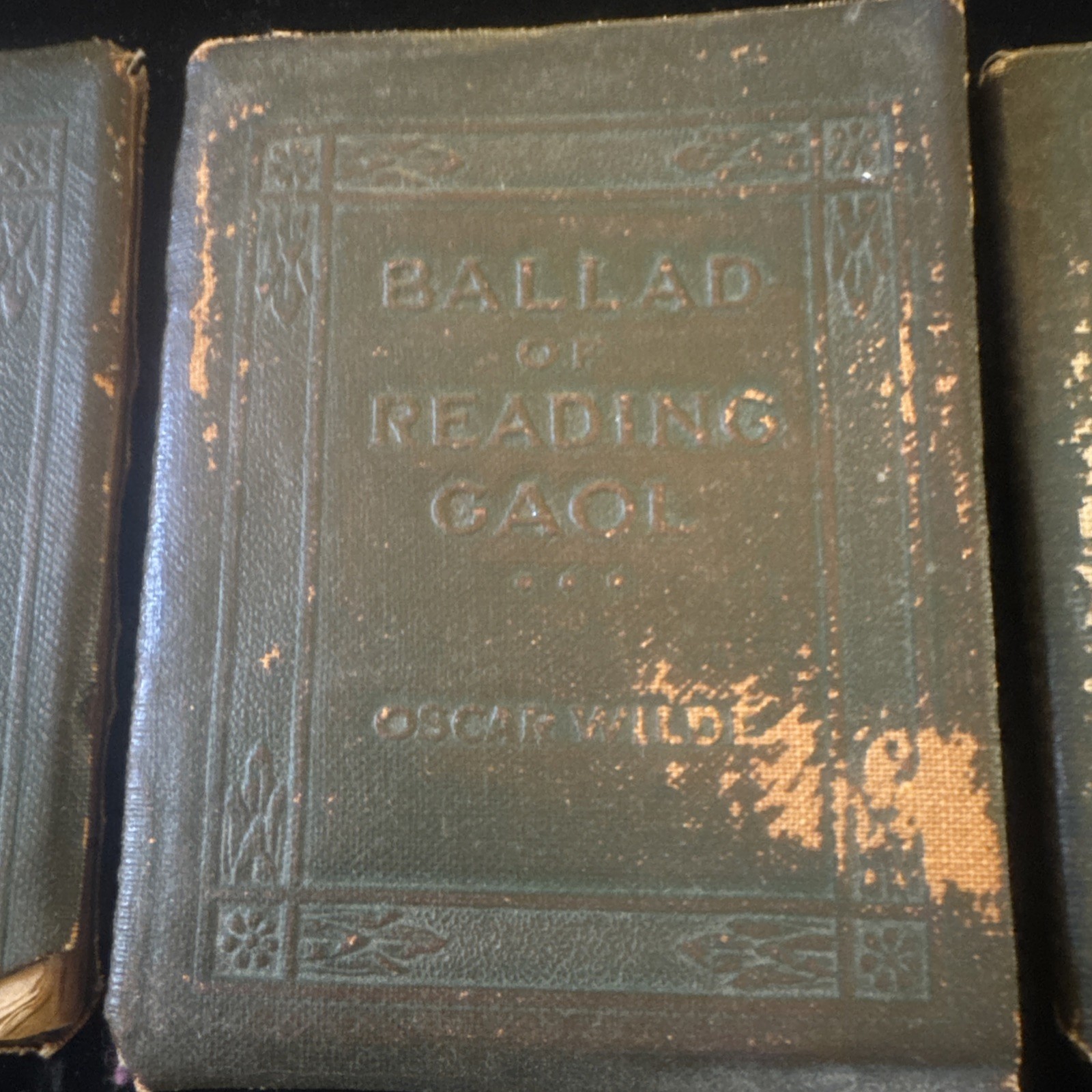 4 Antique Little Leather Library Miniature Books – Green Covers – Early 1900s
