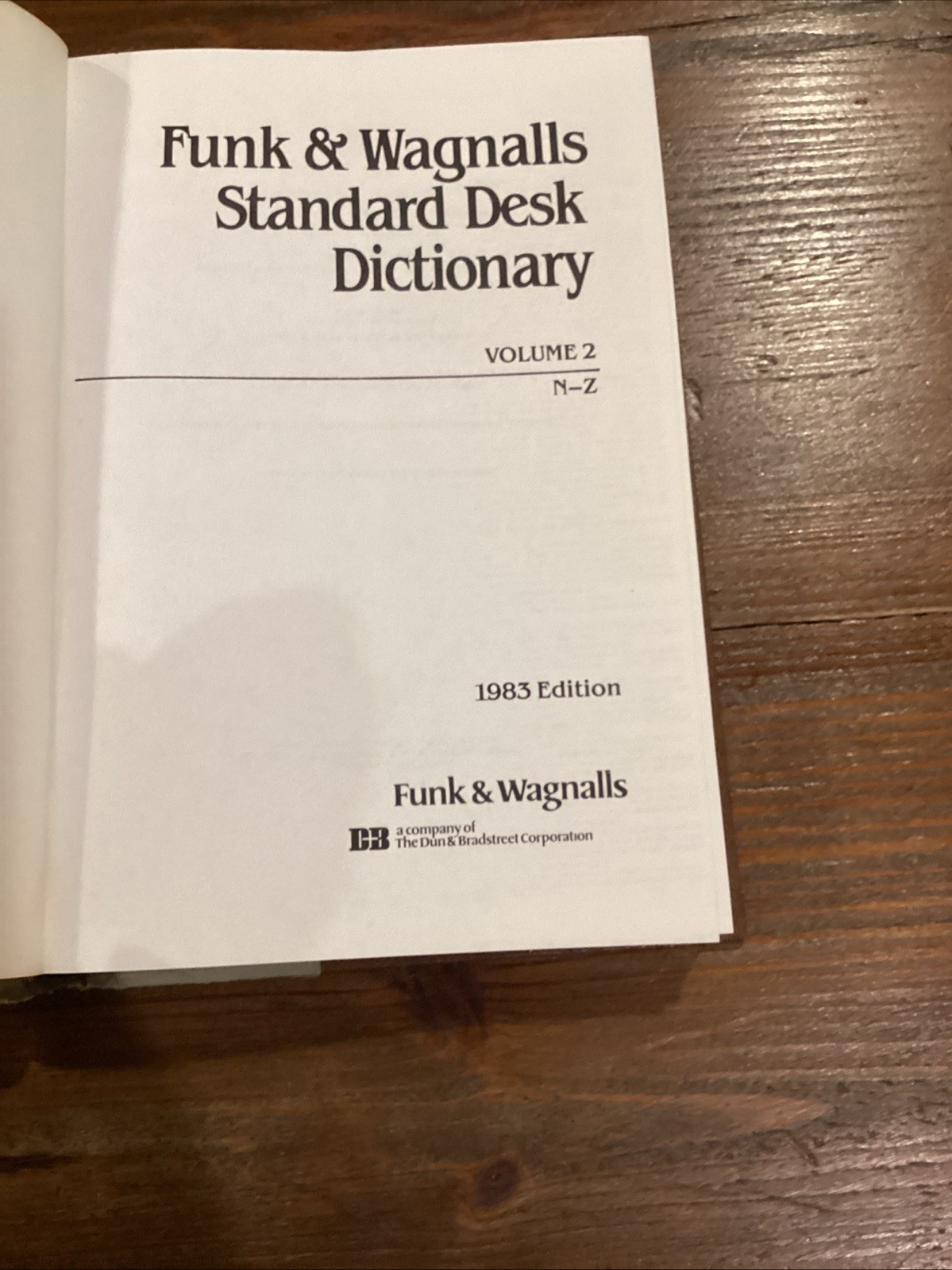 Funk and Wagnalls Standard Desk Dictionary 2 Hardcover Volume Set 1983 Edition