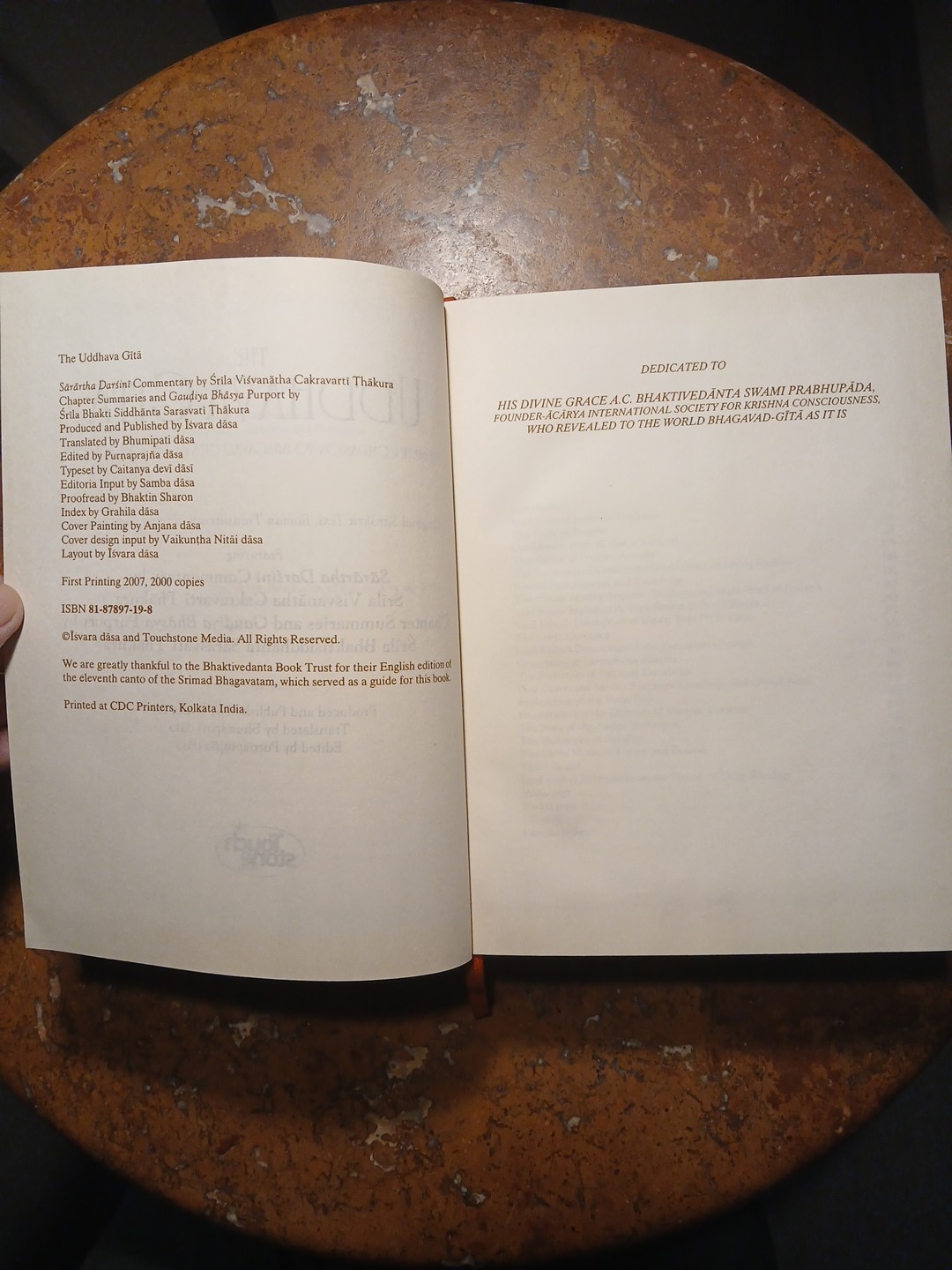 The UDDHAVA GITA, Original Sanskrit Text, Roman Transliteration And Translation