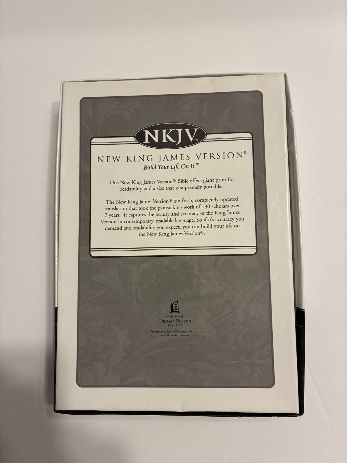 NKJV Holy Bible Giant Print Red Letters Leather New King James Brown Nelson
