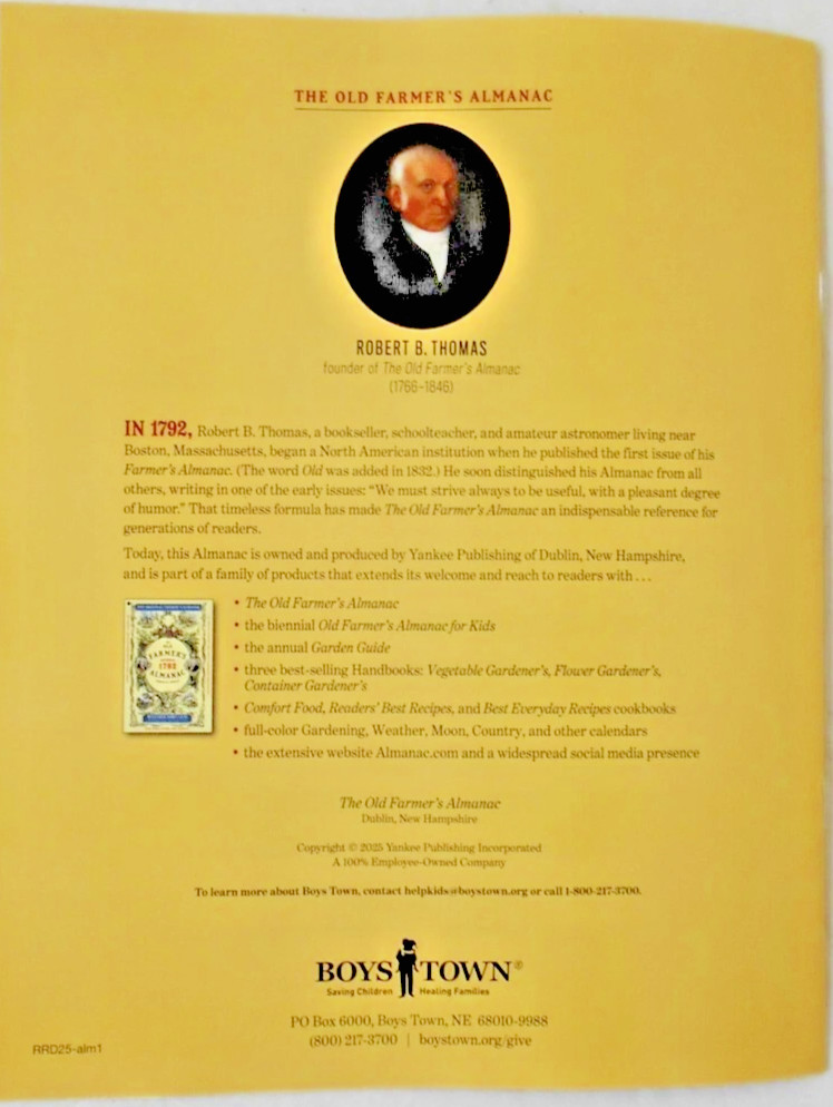 The Old Farmer’s Almanac 2026 ~ READERS‘ BEST RECIPES ~ All new choices