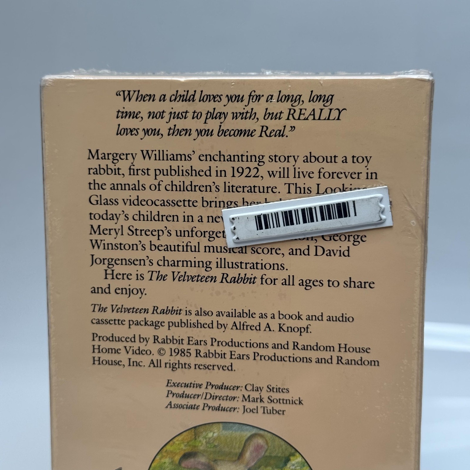 Vintage Velveteen Rabbit VHS Sealed Narrated by Meryl Streep 1985 Kids Classic