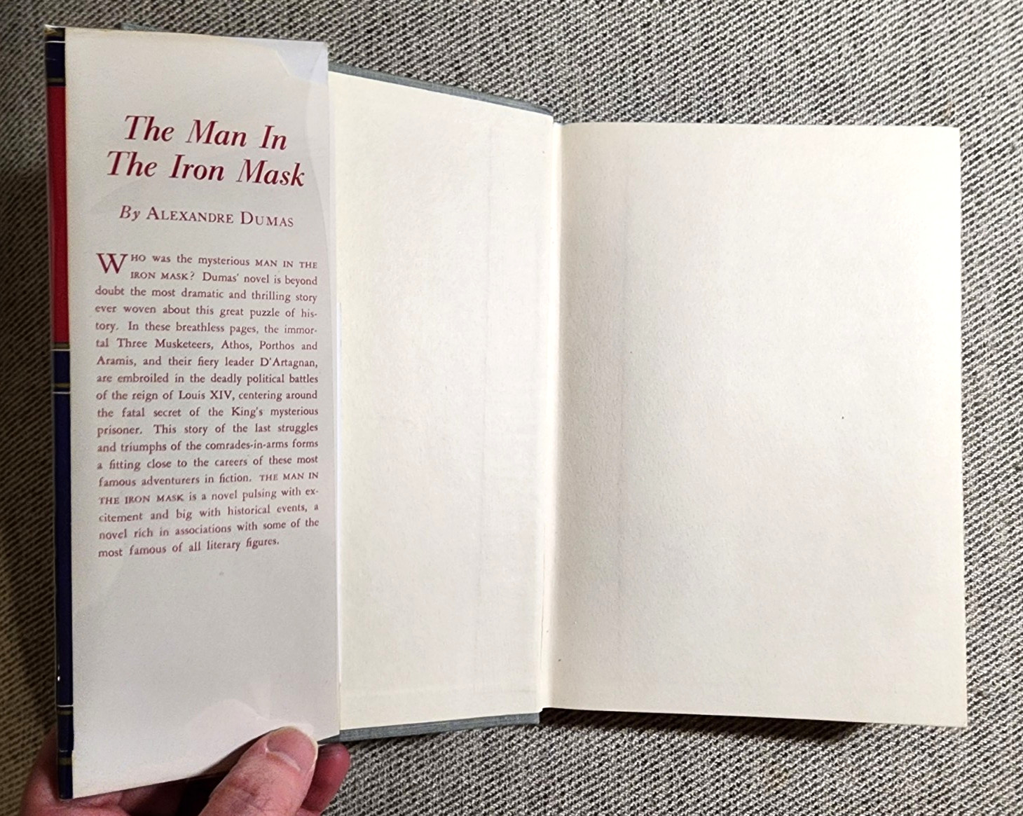 The Man in the Iron Mask – Alexandre Dumas 1944 HC w/ DJ