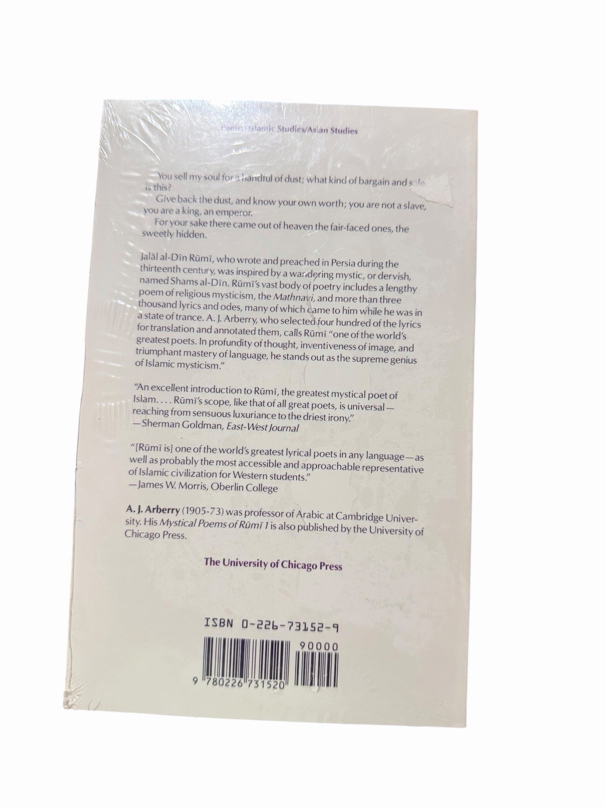 Mystical Poems Of Rumi Vol 1 And 2 Set Paperback Jalal Al Din Rumi Arberry New