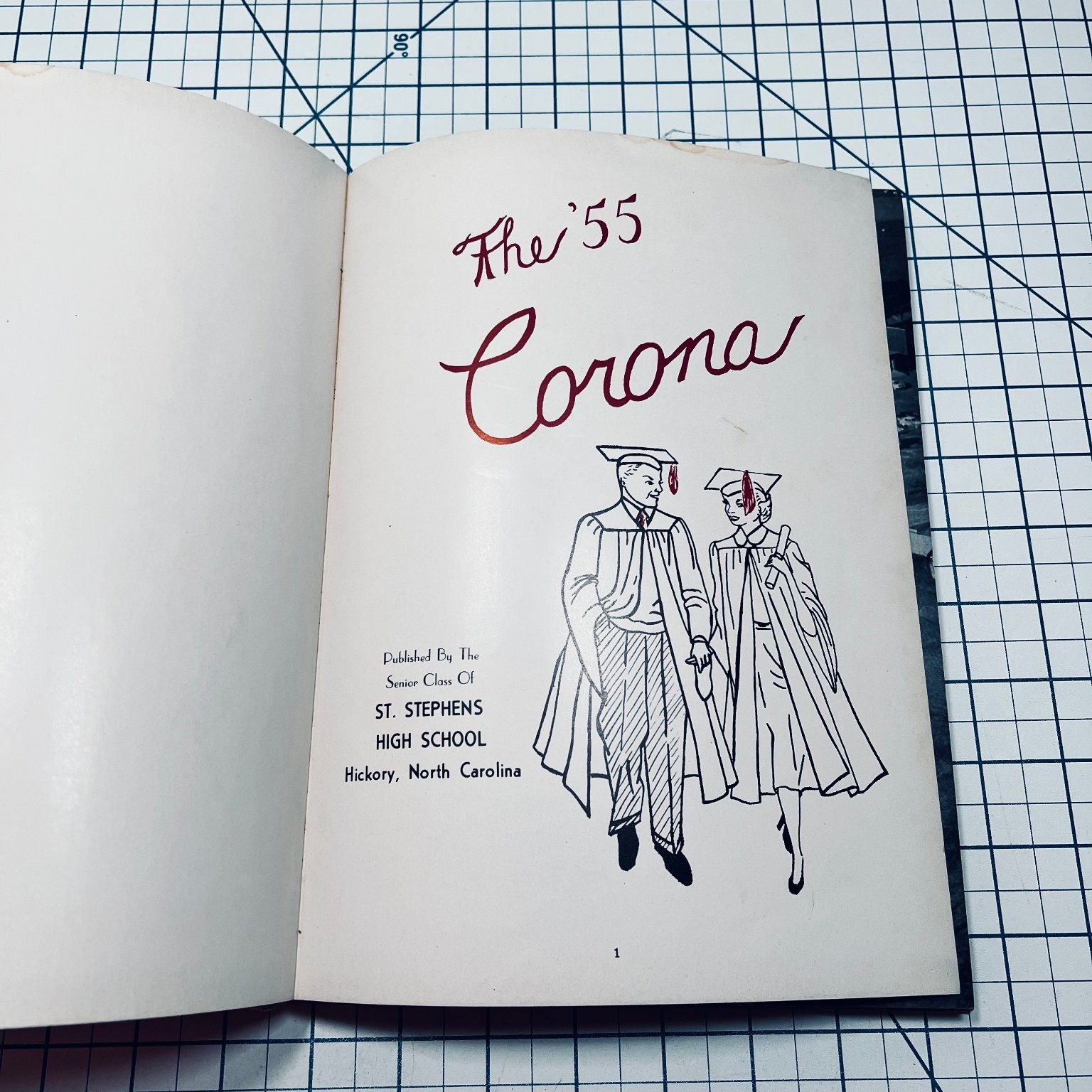 The ’55 Corona St. Stephens High School Yearbook Hickory NC Vintage