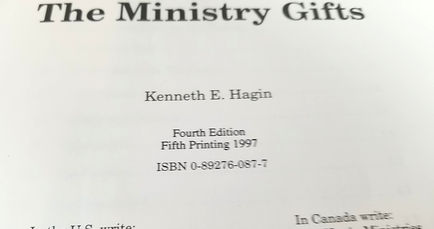 The Ministry Gifts – Kenneth E Hagin RHEMA, Paperback