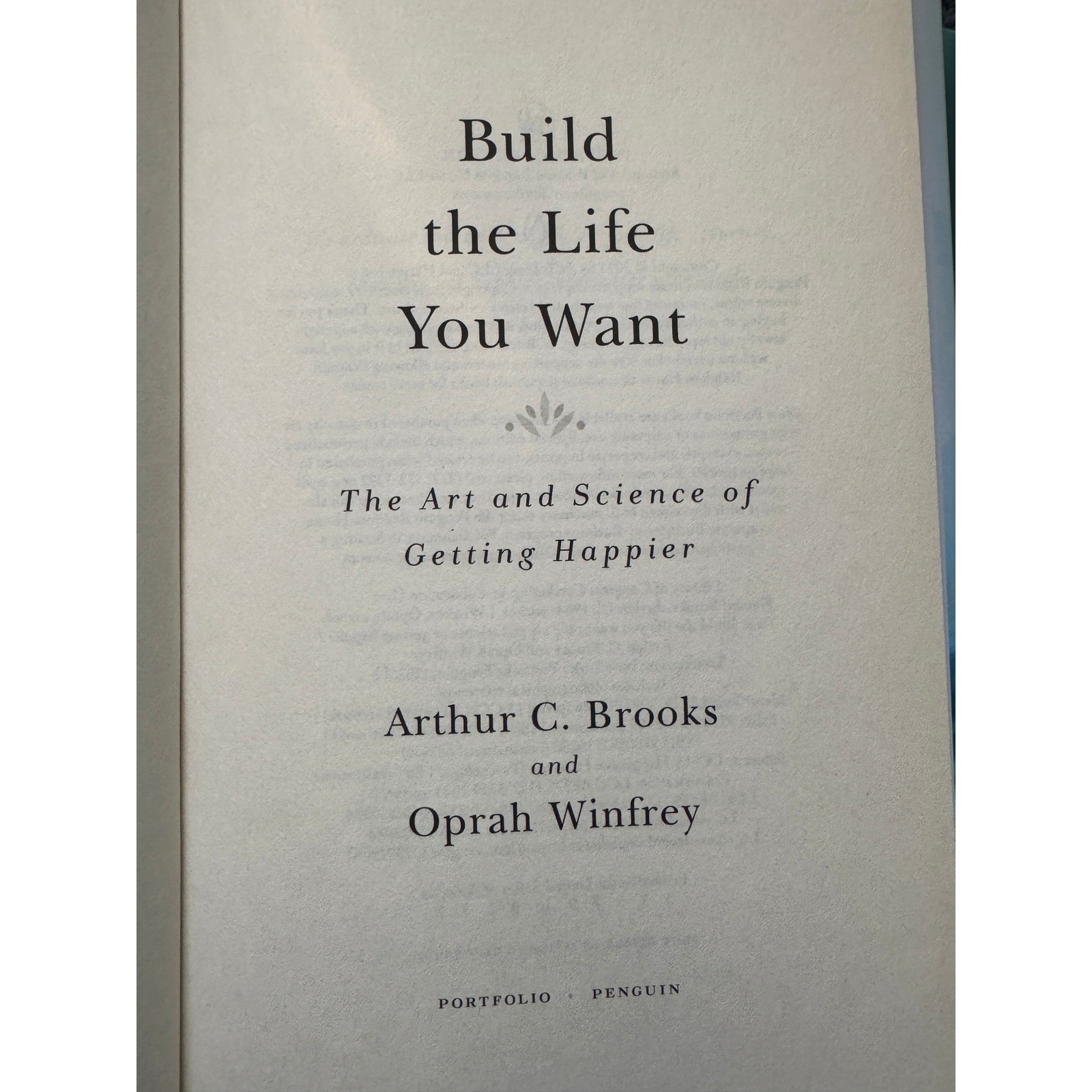Build the Life You Want Hardcover Book Arthur C Brooks Oprah Winfrey