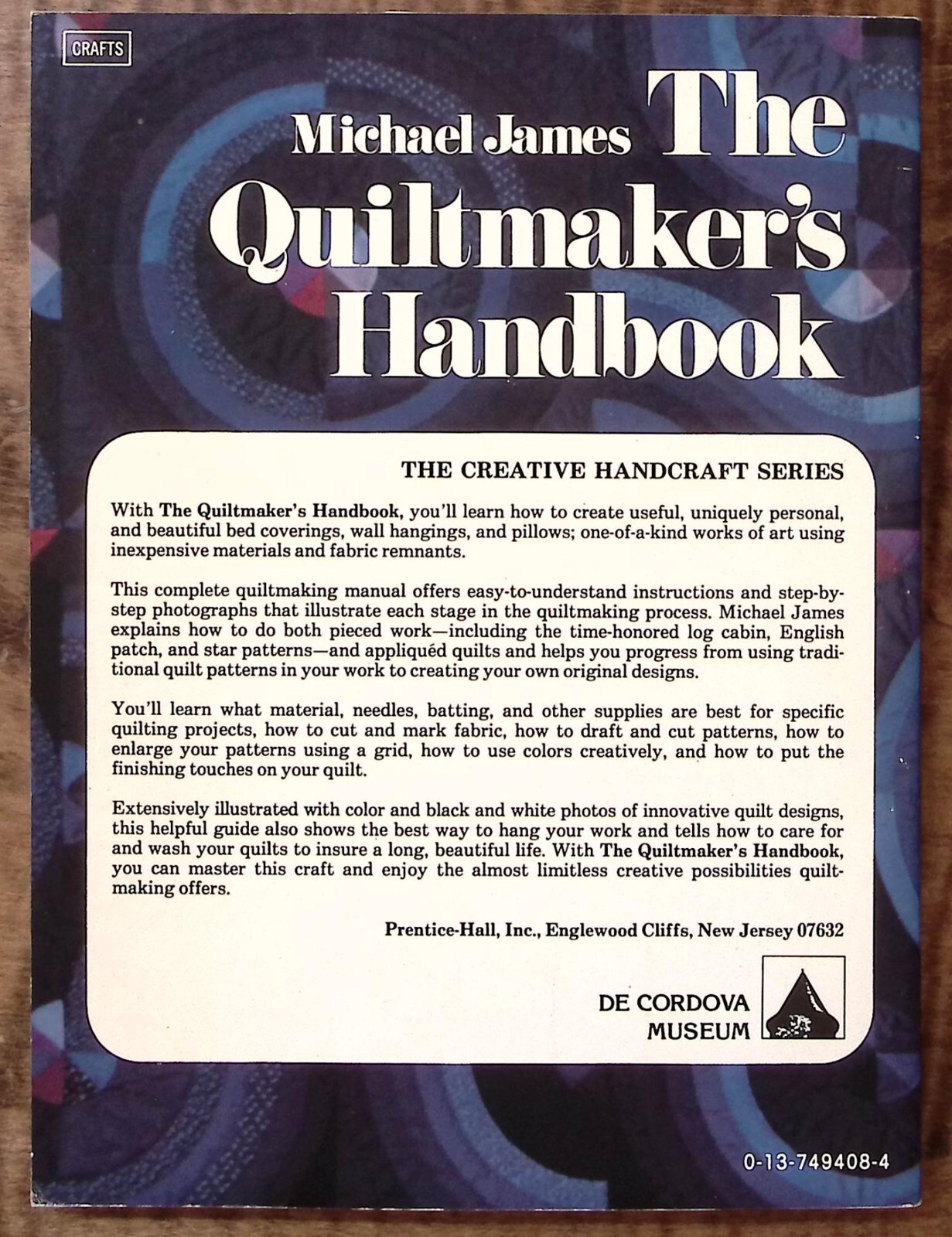 1978 THE QUILTMAKER’S HANDBOOK MICHAEL JAMES A GUIDE TO DESIGN EXC B381