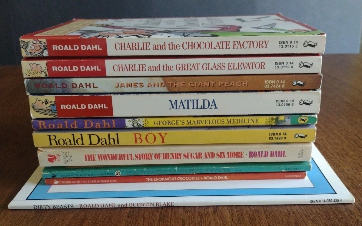 Lot of 10 Roald Dahl Books Charlie Chocolate James Giant Peach Matilda And More