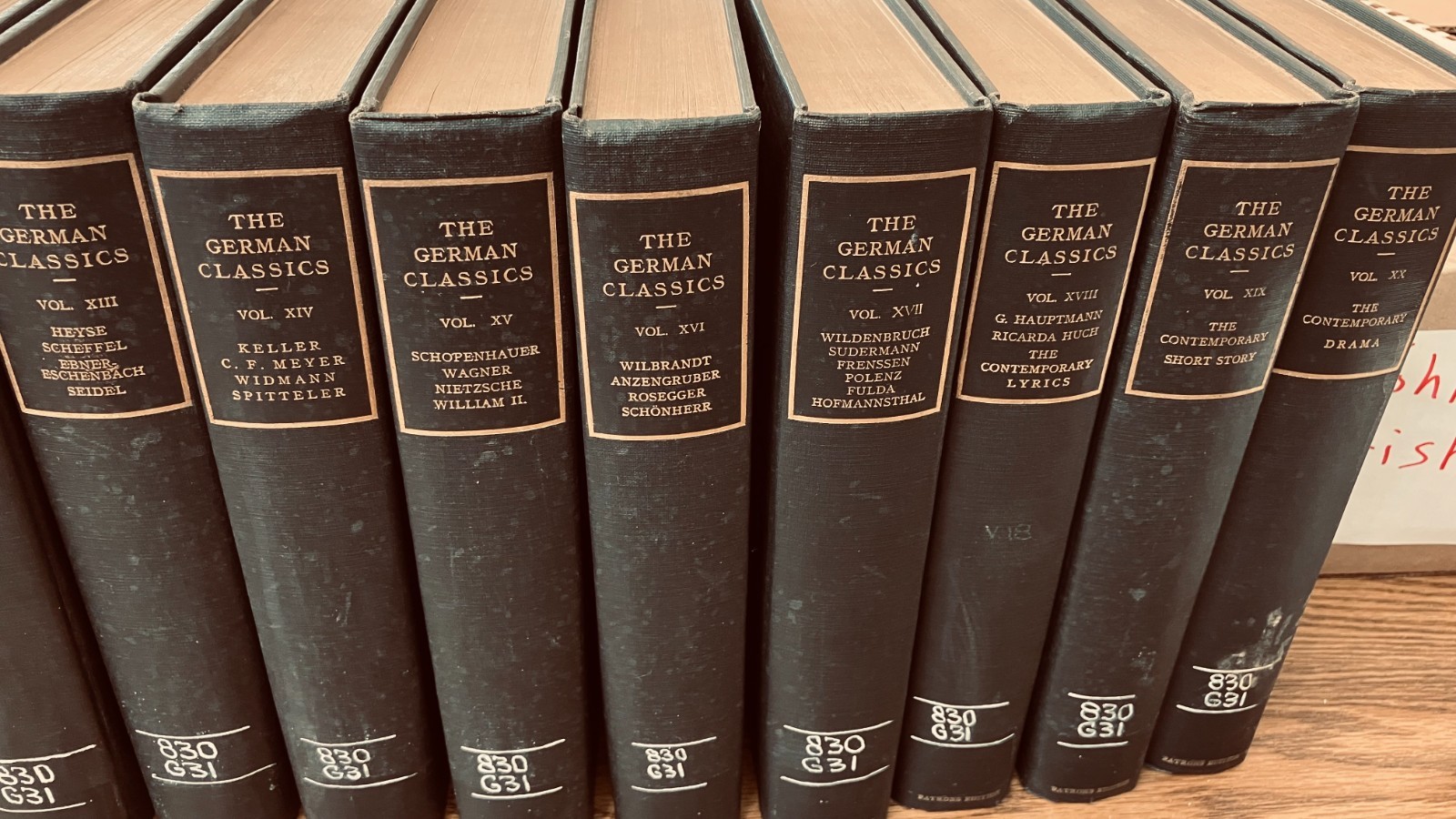 The German Classics: Masterpieces of German Literature, 20 Vol. 1913 Complete