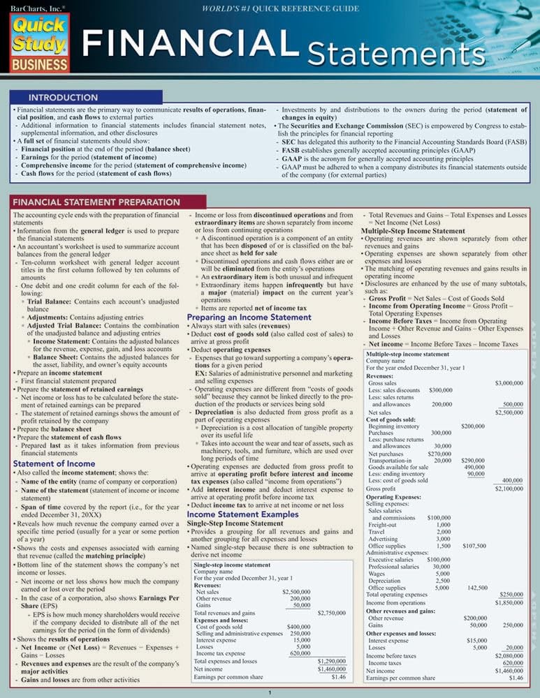 Financial Statements (Quick Study Business)