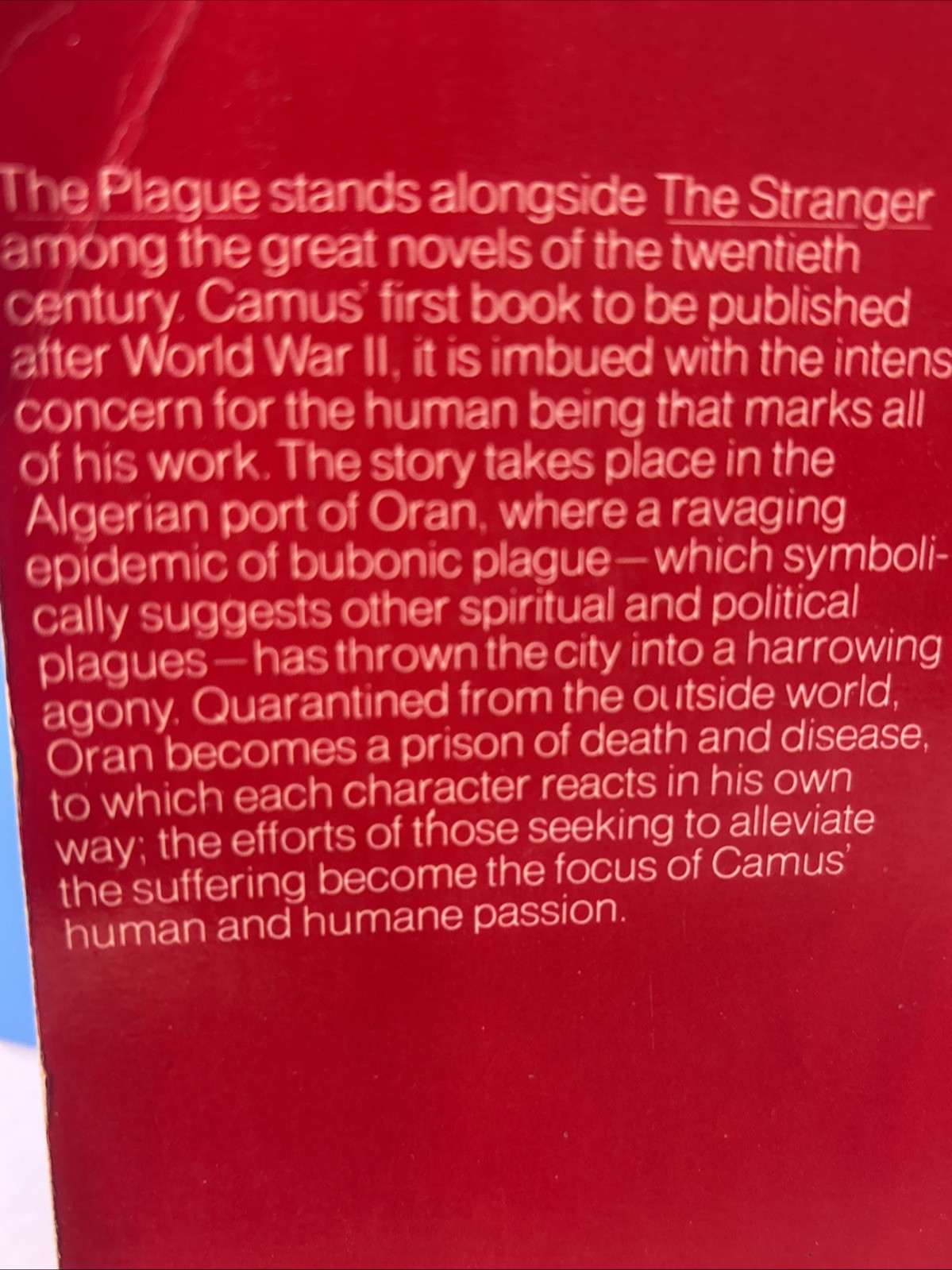 The Plague by Albert Camus (1972, Paperback) Vintage Books Random House