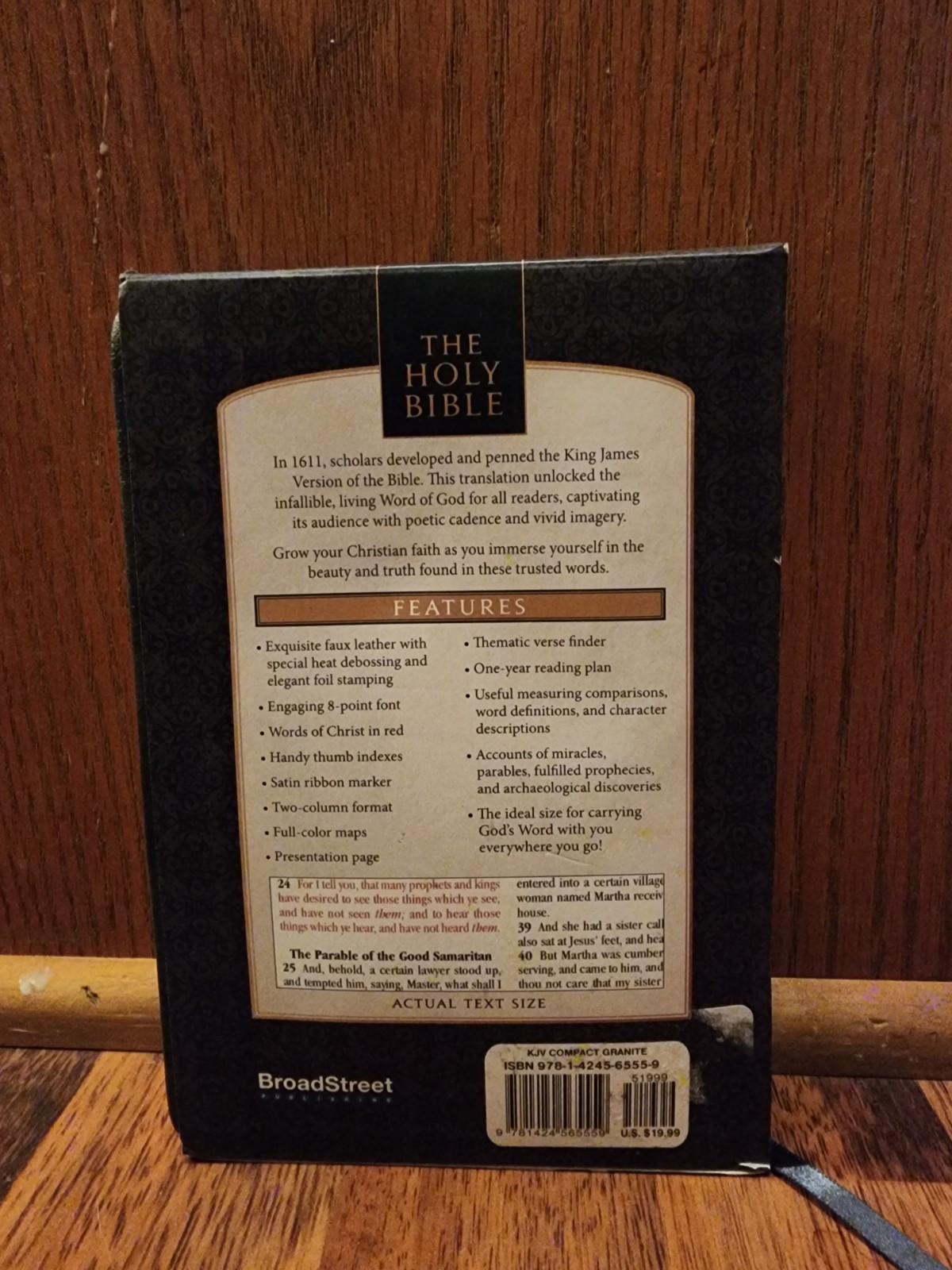 KJV Holy Bible Compact Granite by BroadStreet Publishing Group LLC Brand New