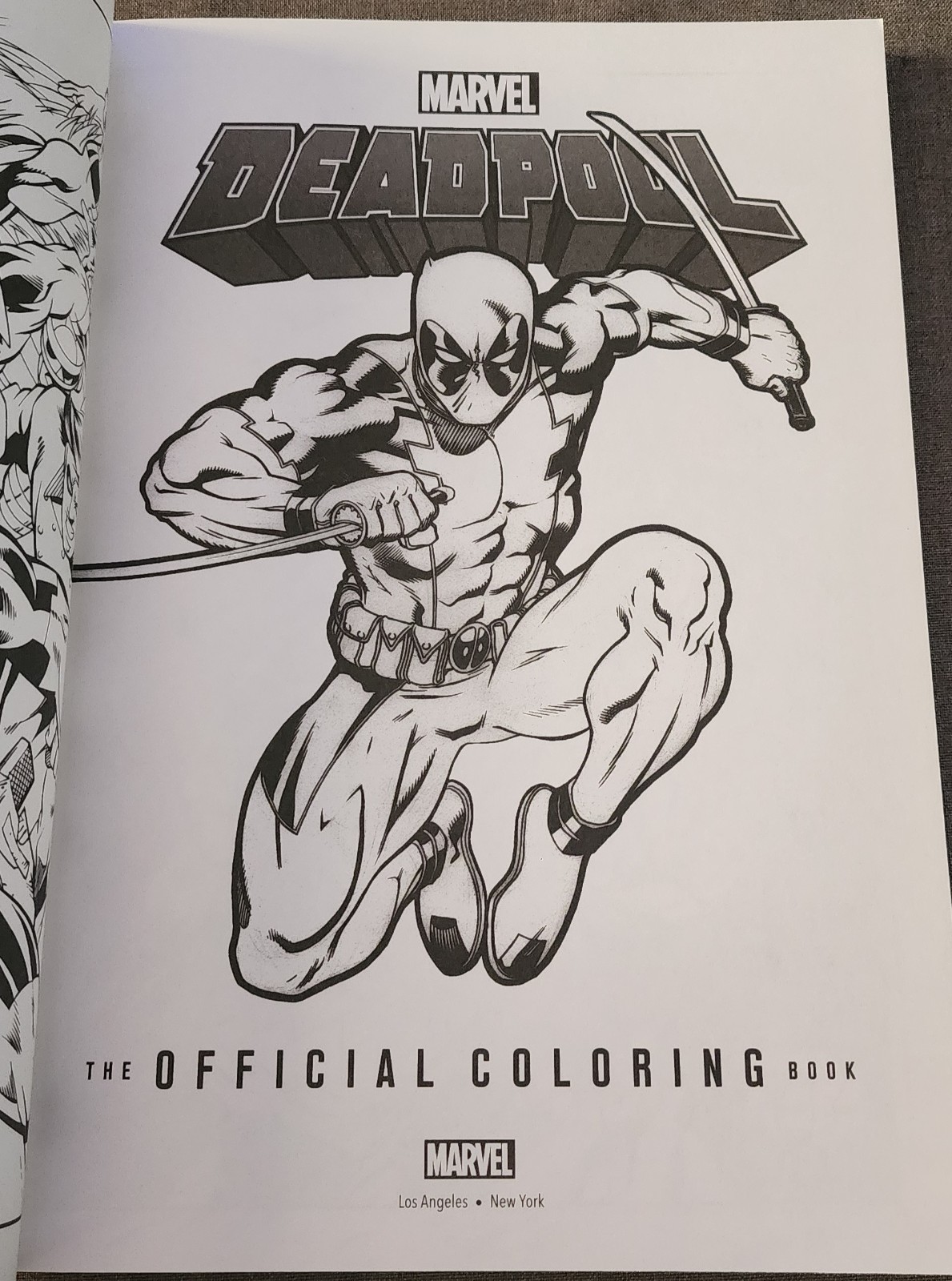 Marvel Deadpool Official Coloring Book New 2024 Super Heroes Weapons Fighting