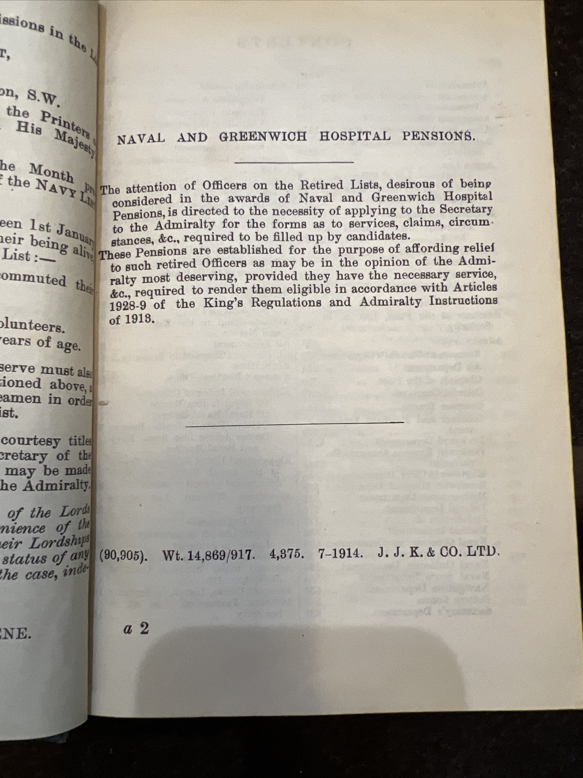 The Monthly Navy List August 1914 London United Kingdom British Royal Marines