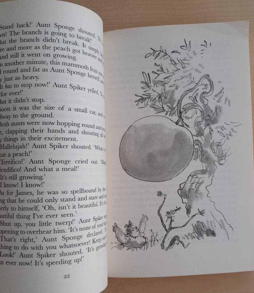 James and the Giant Peach by Roald Dahl English Book 5.0×7.8in