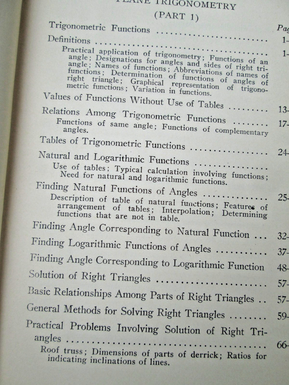 International Textbook Company Plane Trigonometry Parts 1-2 HC 1941 ICS Staff