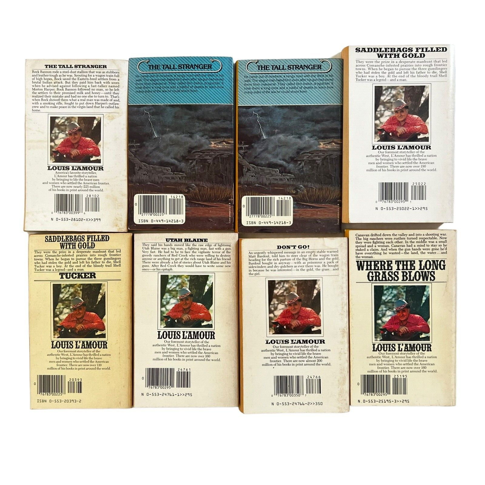 Set of 55 Louis Lamour Paperback Mixed Titles, Various Conditions, All Readable