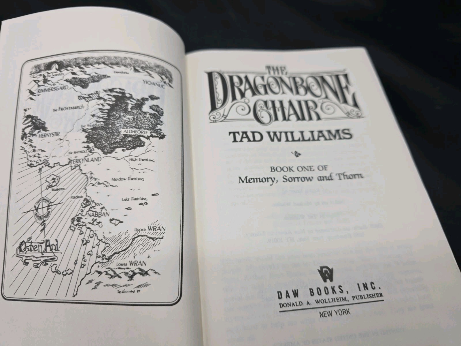 The Dragonbone Chair by Tad Williams Hardcover w/ DJ 1988 BCE Book Club Edition