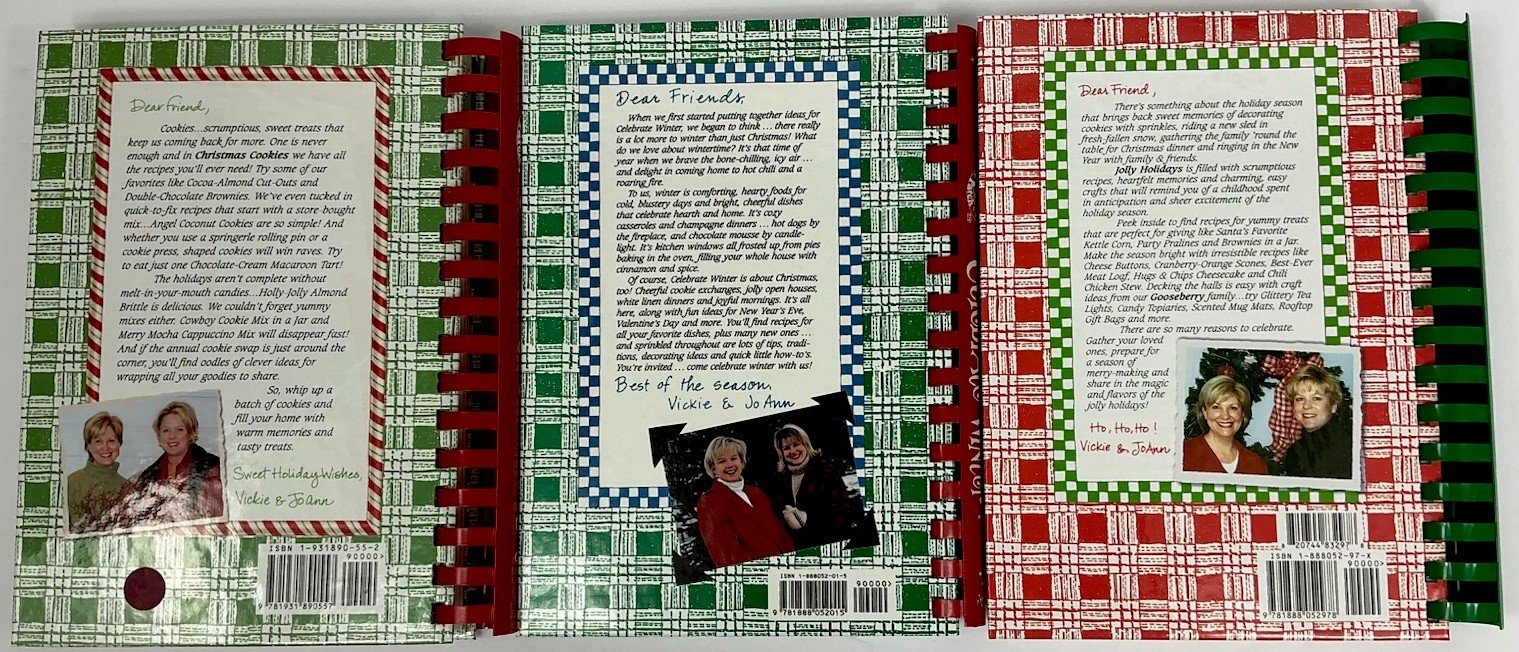 Goose Berry Patch Christmas Holidays Cookbooks Lot Of 5 Spiral Bound