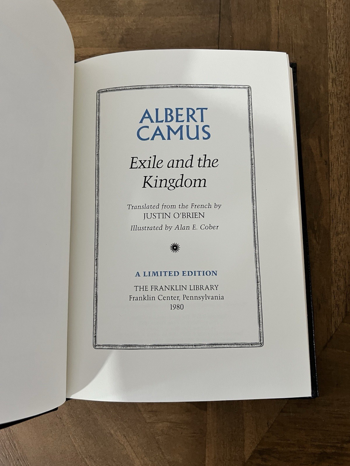 1980 Albert Camus Exile and the Kingdom Franklin Library Limited Leather