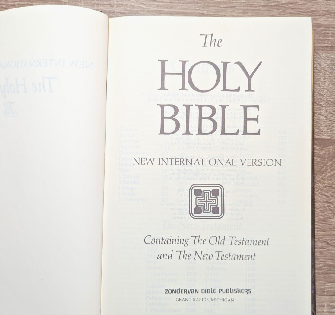 NIV Holy Bible 1978 Pre-1984 Hardcover Zondervan 2nd Printing Maps