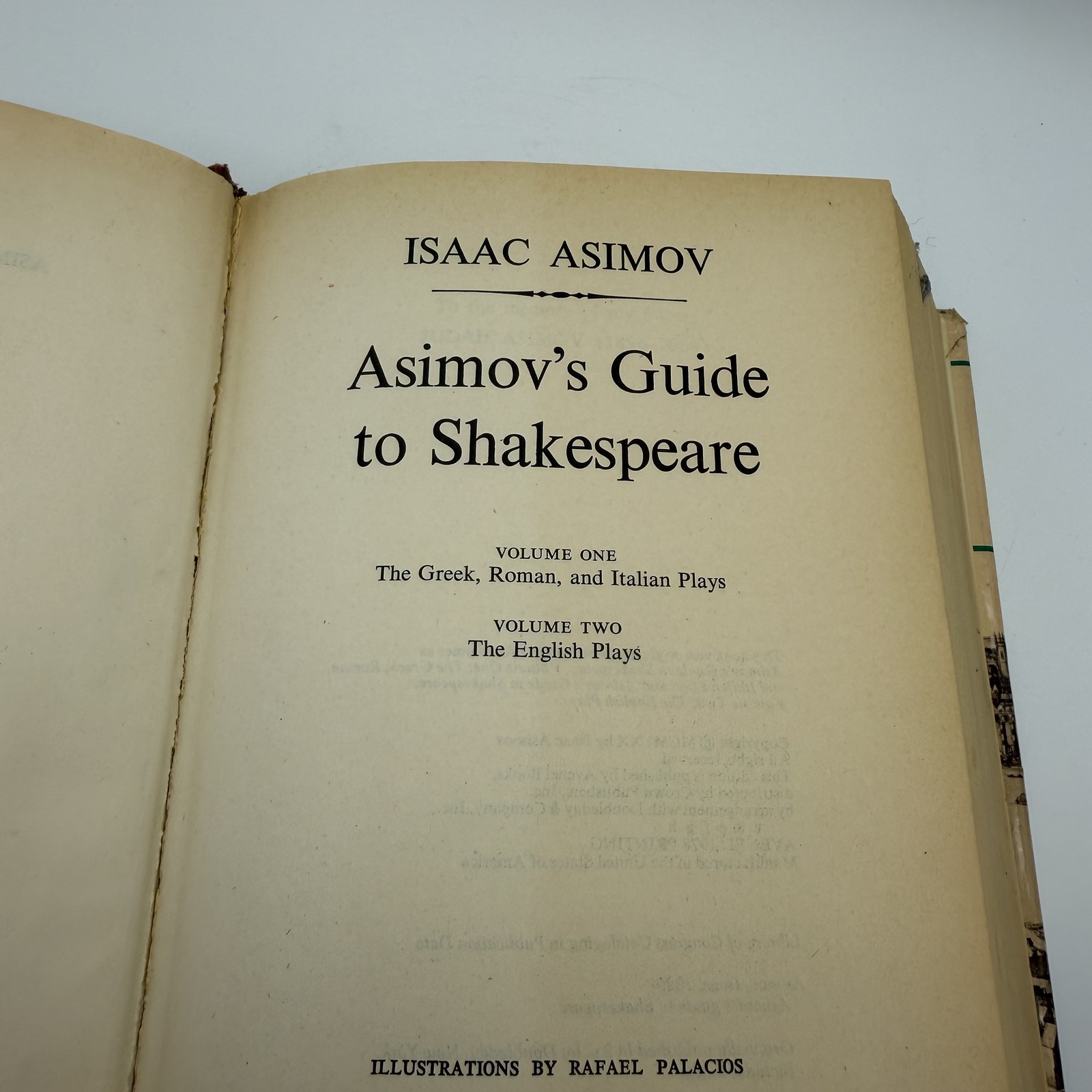 Asimov’s Guide to Shakespeare Isaac Asimov Avenel Books 1978 Hardcover Dust