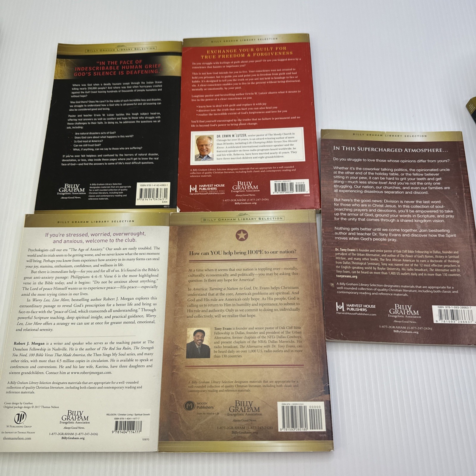 Billy Graham Library Lot of 27 PBs Billy Graham Erwin Lutzer MacArthur Tony Evan