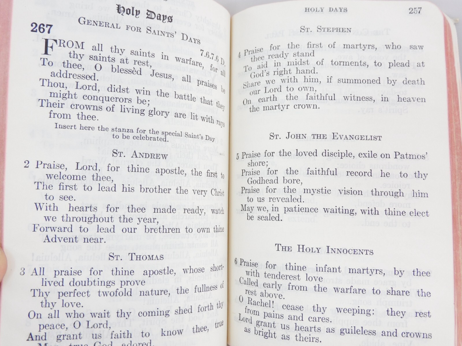Antique Hymnal Protestant Episcopal Church 1920 Pocket Sized 578 Pgs 3-1/4″x 5″