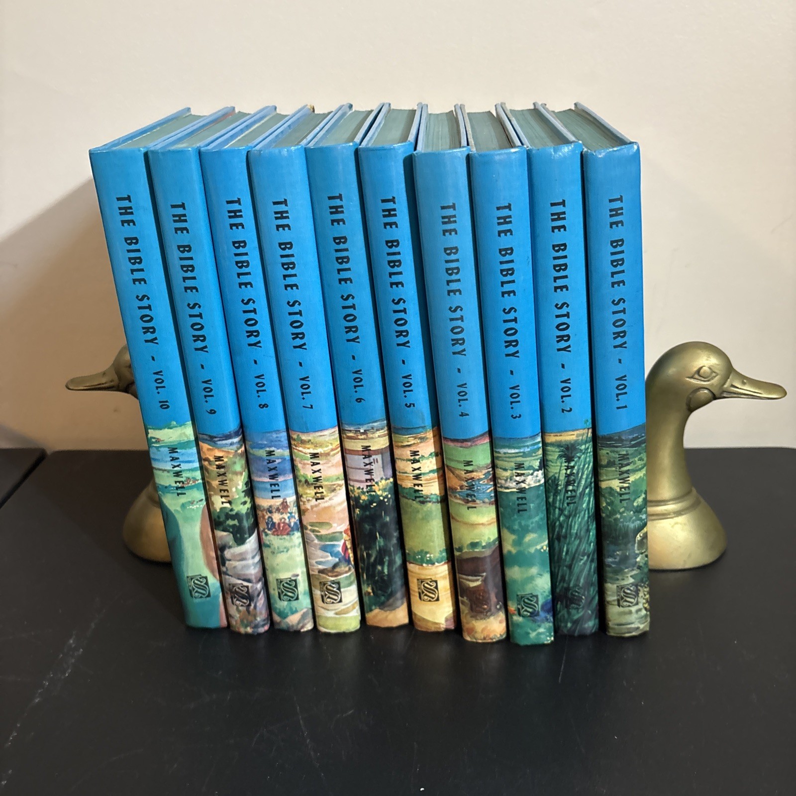Vintage THE BIBLE STORY Arthur S. Maxwell Complete Set of 10 LIKE NEW